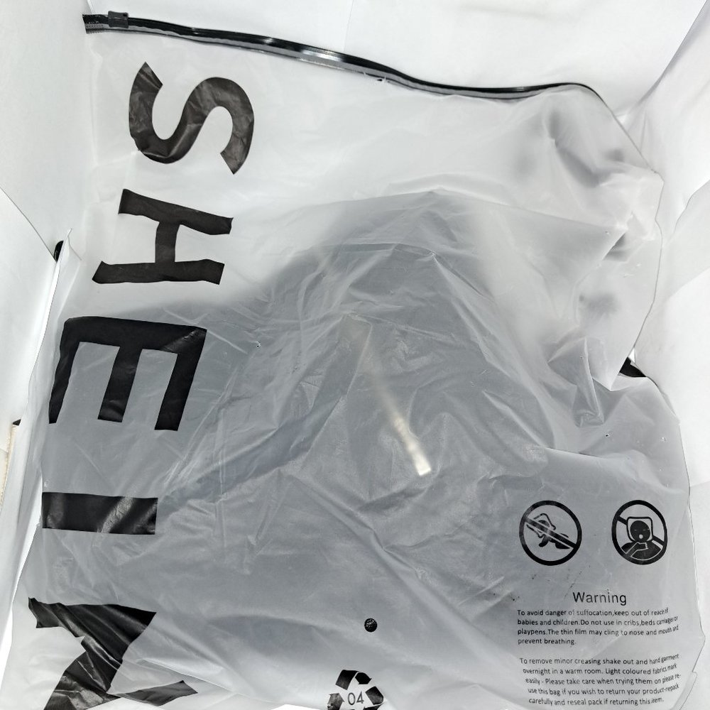 Brand New Shein Zip Through PU Leather Jacket Black Size Small